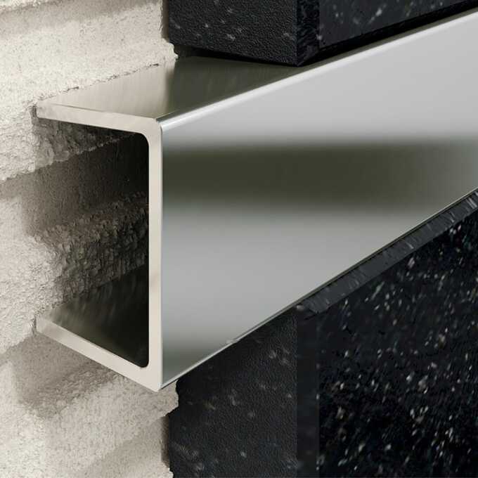 Profil U Listello 25 mm, długość 250 cm stal nierdzewna, superpoler