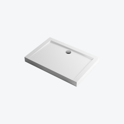 Brodzik prostokątny biały, wysoki Compact 90X80 Excellent